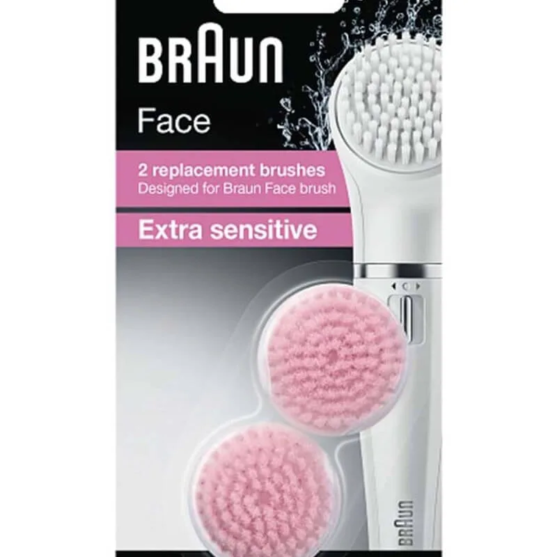 Braun Face 2 Replacement Brushes Extra Sensitive