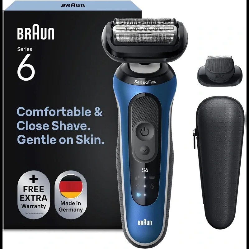 Braun Series 6 Elektrisk Rakapparat 62-B1200S Blå