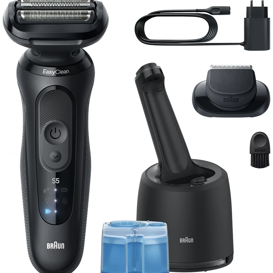 Braun Series 5 52-N7200cc Elektrorasierer mit Reinigungs- und Ladestation SmartCare Black 1 St.