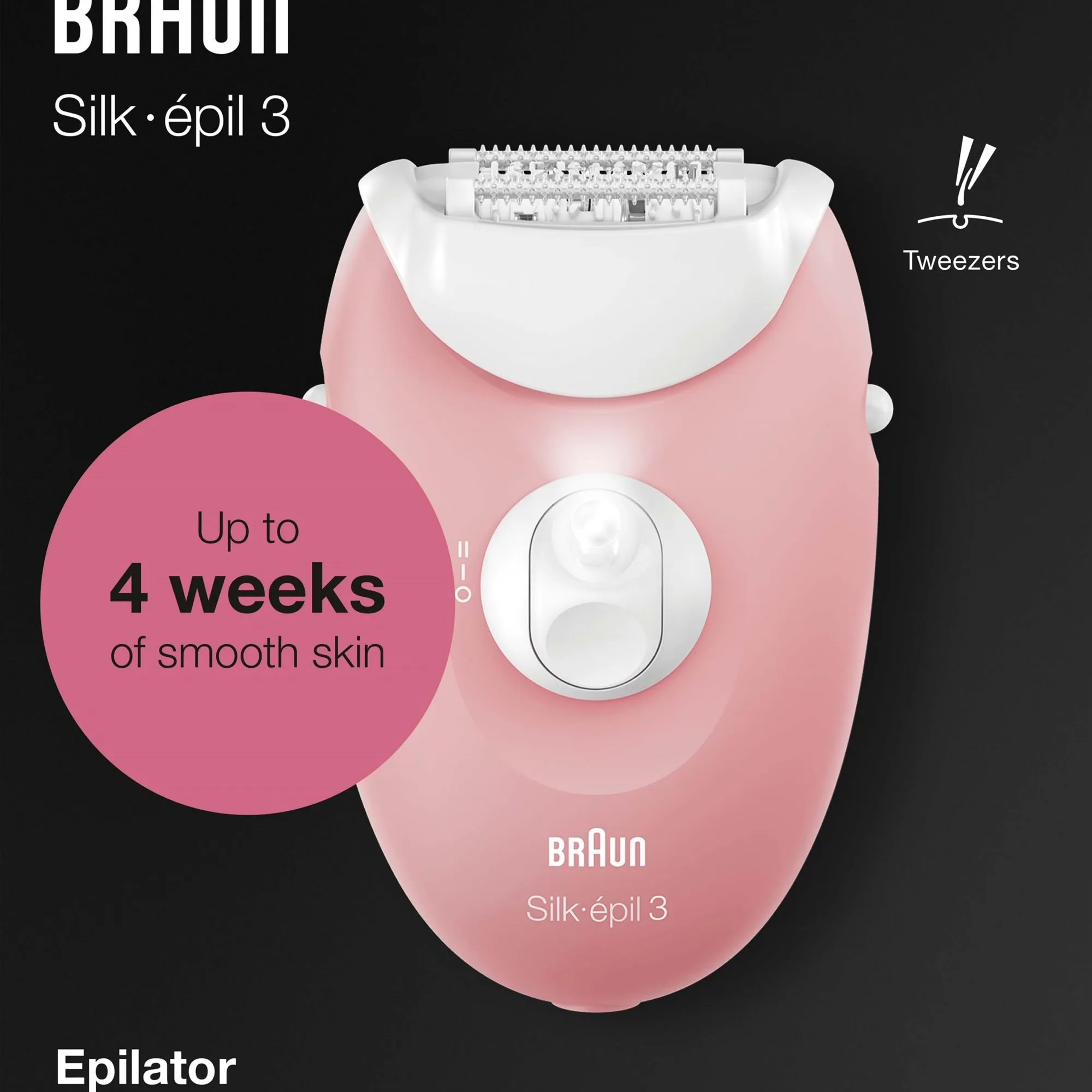Braun Silk-épil 3 3-176 Epilator Pink/White