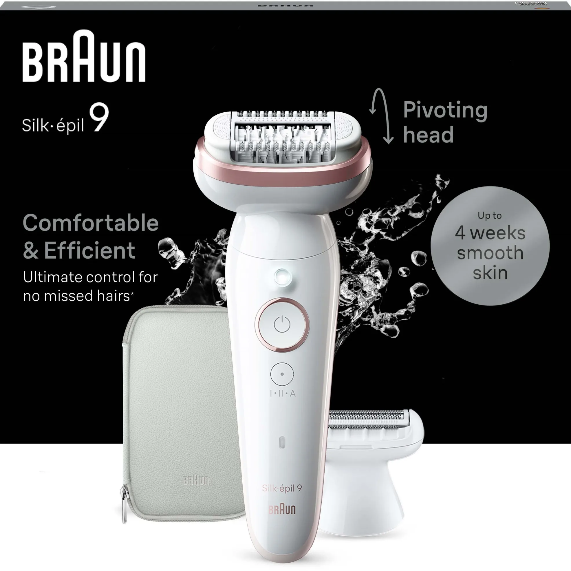 Braun Silk-épil 9 9-030 Epilator Vit/Flamingo