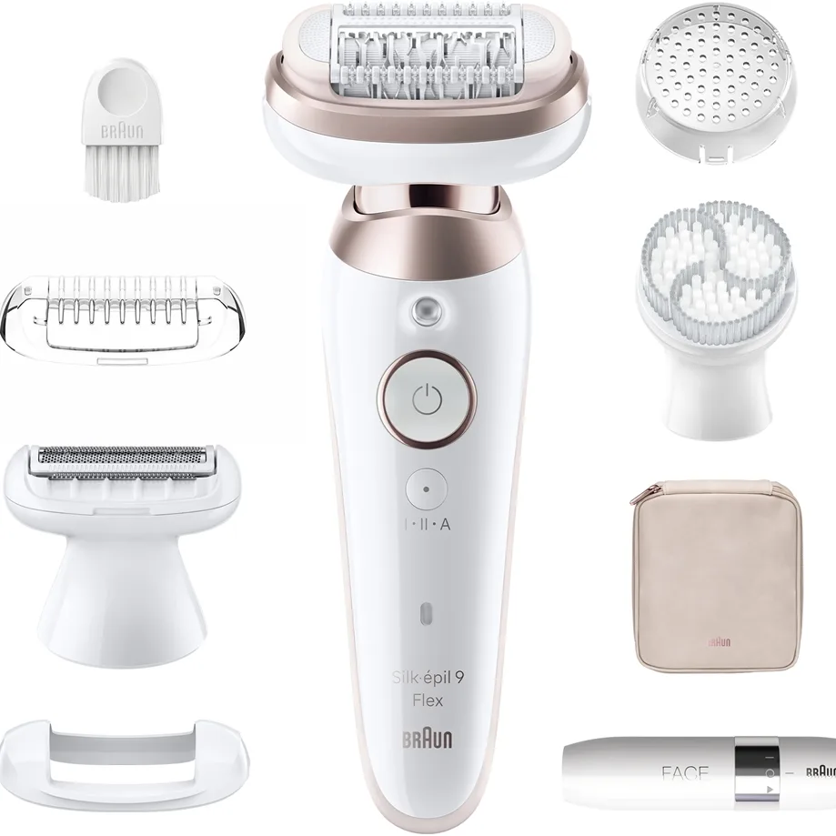 Braun Silk-épil 9 9360 Flex epilator med fullt flexibelt huvud för benen, kroppen och armhålorna 1 st.
