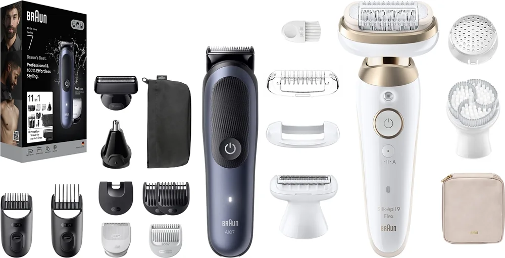 Braun Silk-épil 9 & All-In-One Series 7 Set för hår och kropp