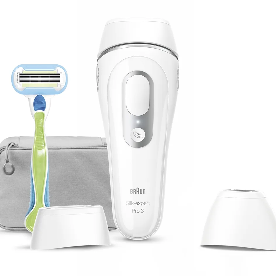 Braun IPL Silk·expert Pro 3 At Home Hair Removal With Pouch Venus Razor 2 Heads PL3122