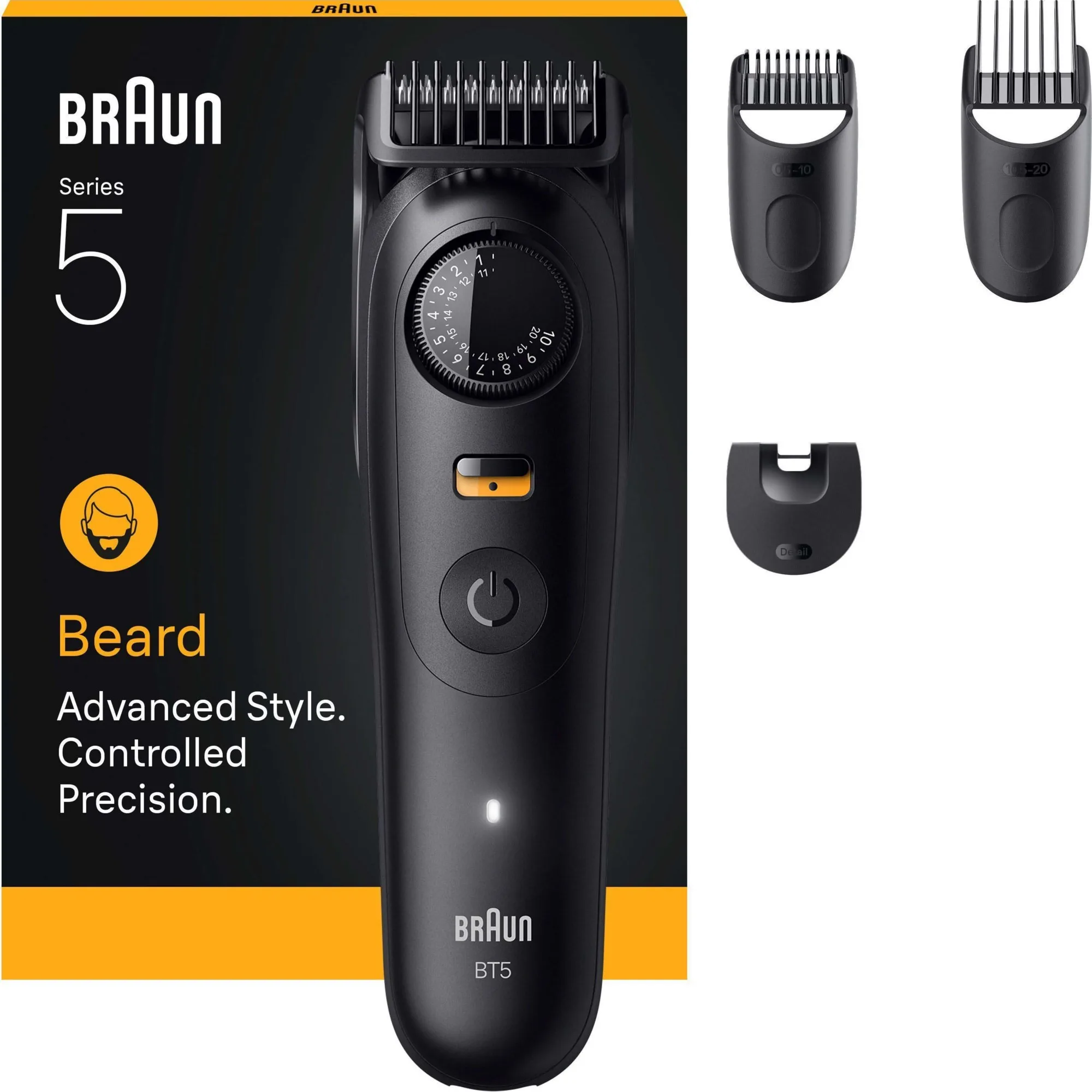 Braun Skäggtrimmer Series 5 +4 Stylingverktyg BT5520 Svart