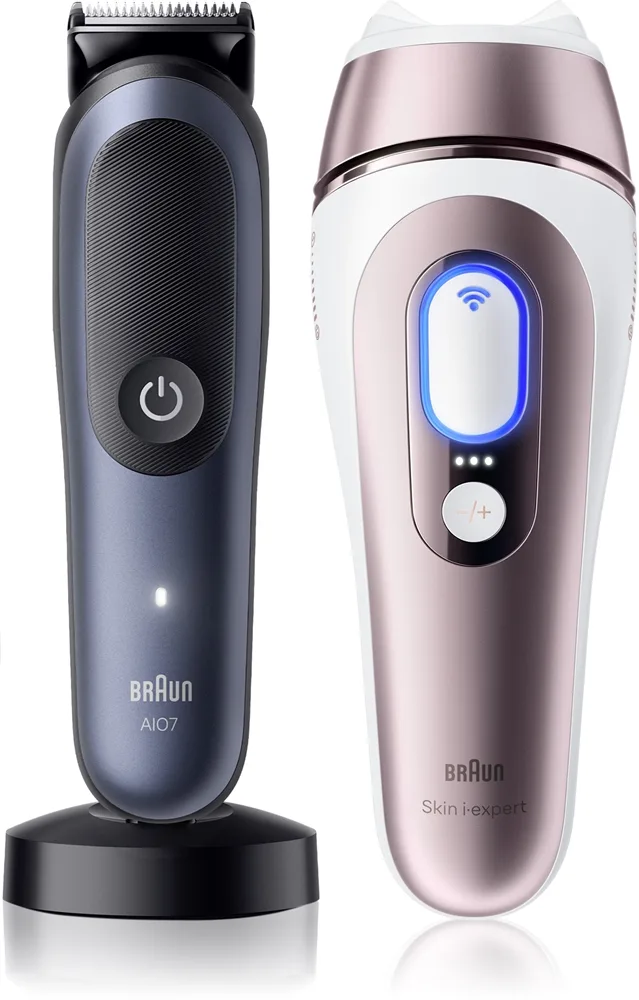 Braun Smart IPL Skin i·expert & All in One uppsättning för kropp, skägg och hår
