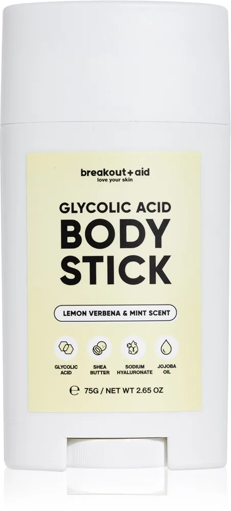 breakout + aid Glycolic Acid Eksfolierende bar til krop 75 g