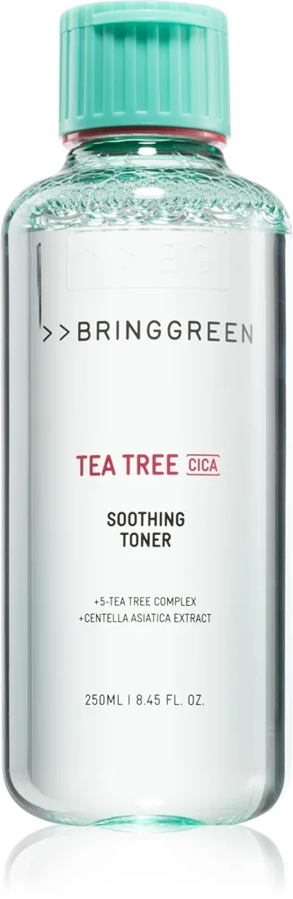 BRINGGREEN Tea Tree Cica Soothing Toner Lindrende toner med fugtgivende virkning 250 ml
