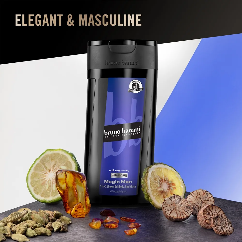 Bruno Banani Magic Man Uppfriskande dusch-gel 3-i-1 för män 250 ml