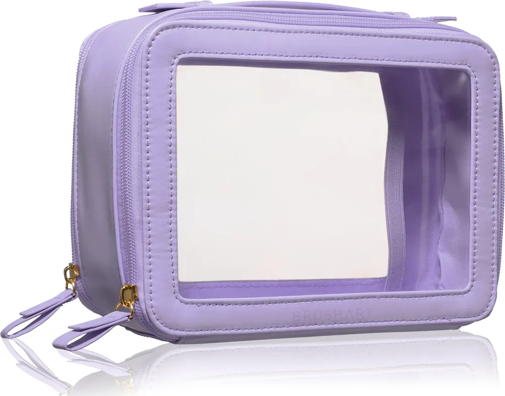 BrushArt Accessories Transparent make-up case meikkikotelo Lilac 1 kpl