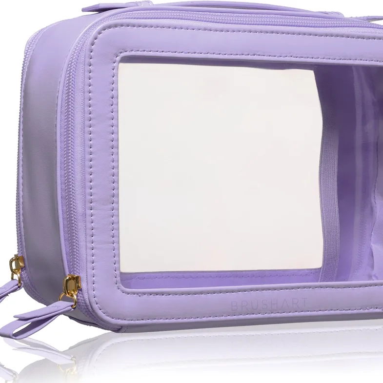 BrushArt Accessories Transparent make-up case meikkikotelo Lilac 1 kpl