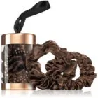 BrushArt Gift for You Slim & Midi satin scrunchie set Hårsnoddar Chocolate brown 3 st.