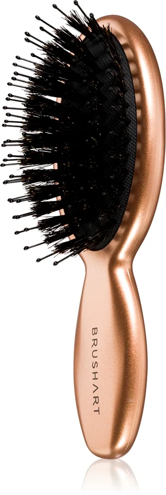 BrushArt Hair Boar bristle paddle hairbrush Hårbørste Med vildsvinebørster Travel 1 stk.