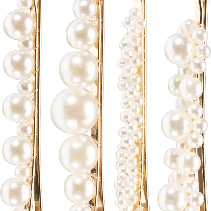 BrushArt Hair Pearl clips hiussoljet 4 kpl