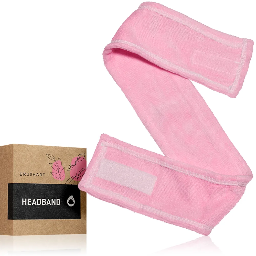 BrushArt Home Salon Headband spa-hovedbånd Pink 1 stk.