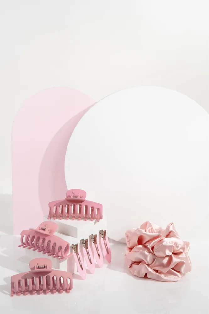 Brushworks Complete Hair Clip & Scrunchie Set setti hiuslenkkejä ja -solkia