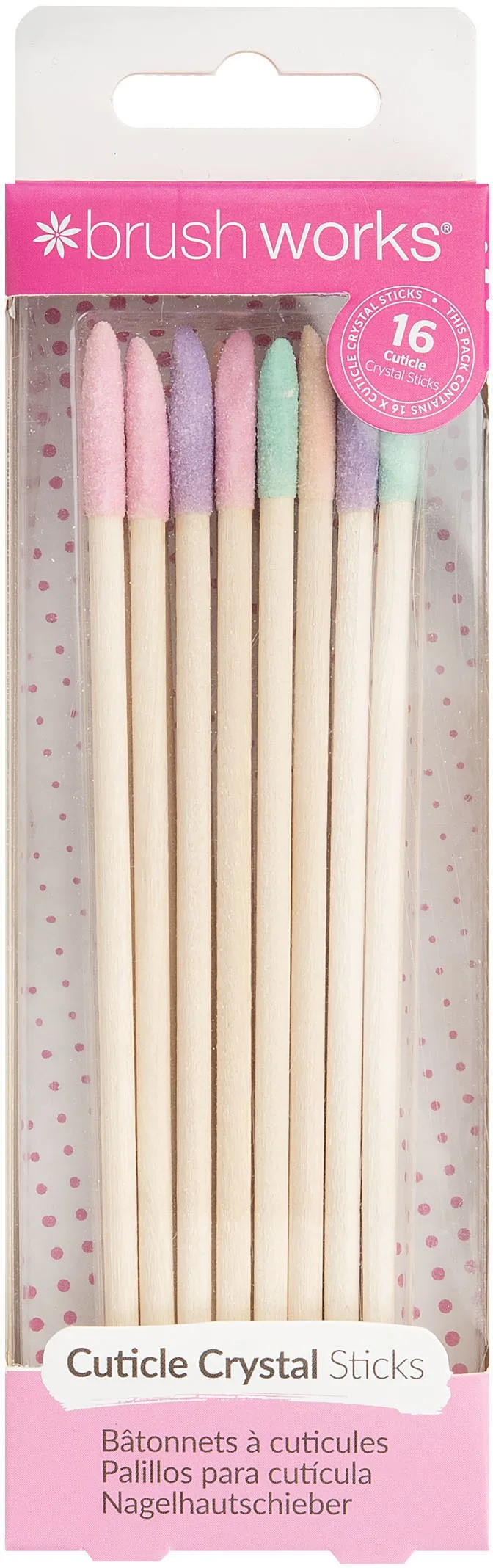 BrushWorks - Cuticle Crystal Sticks - 16 Pack