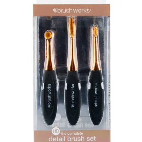 Brushworks Detail Makeupbørste Brush Set 3 stk.