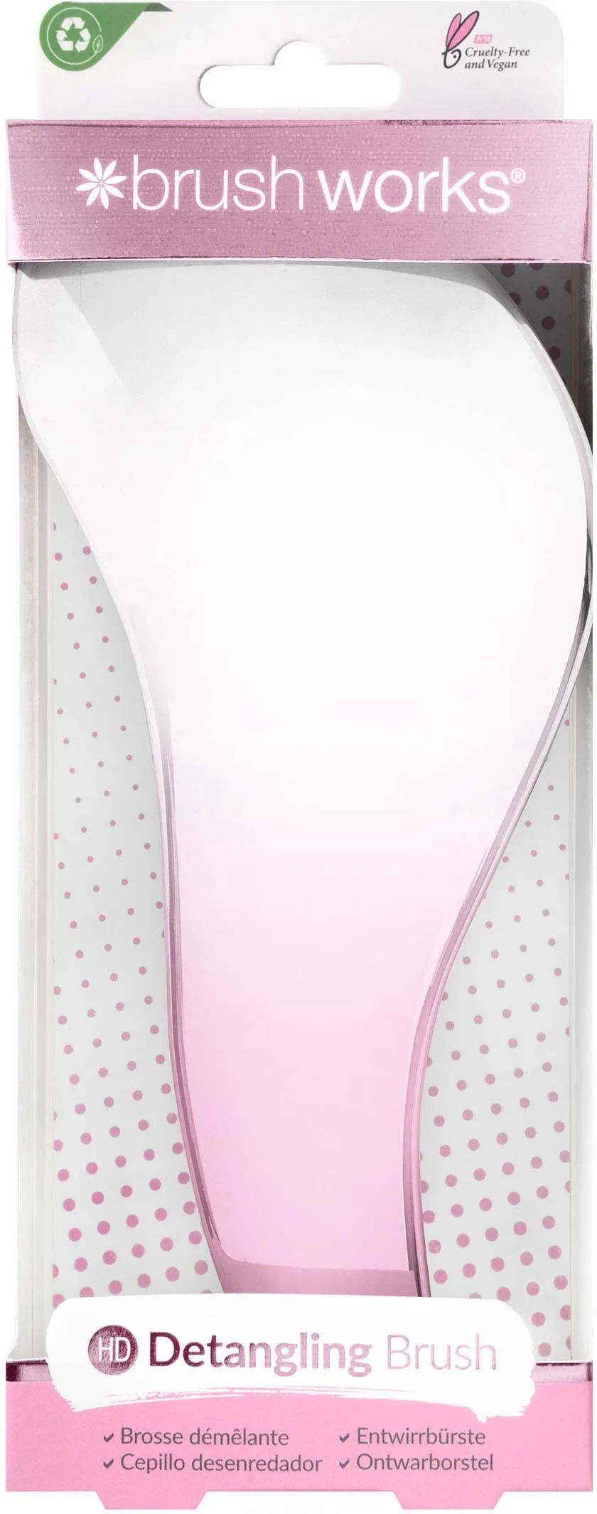 Brushworks Detangling Brush harja hiusten selvittämistä helpottamaan 1 kpl