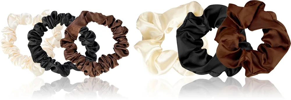 Brushworks Everyday Satin Scrunchie Set hiuslenkit 6 kpl