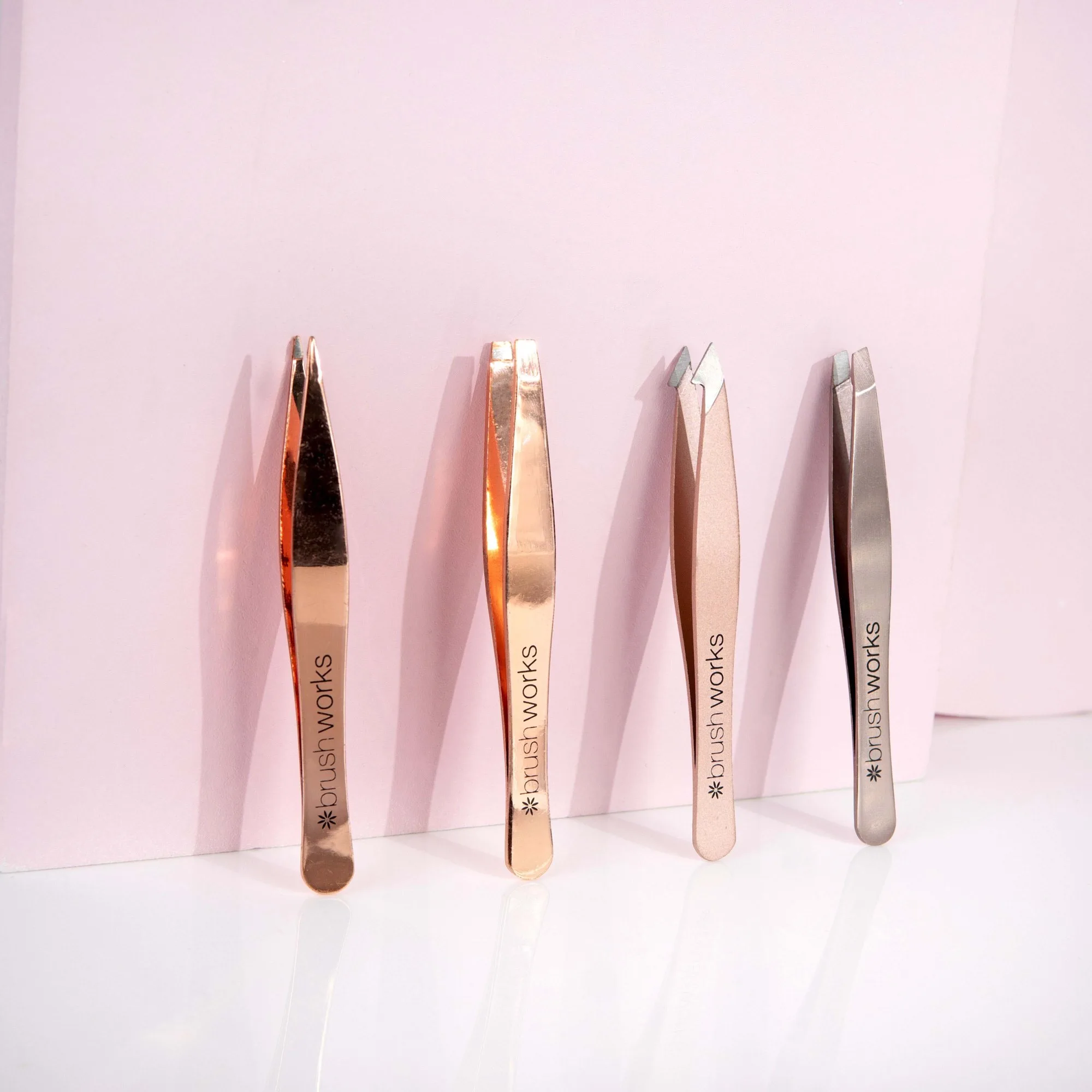 Brushworks HD Combination Tweezer Set - Gold