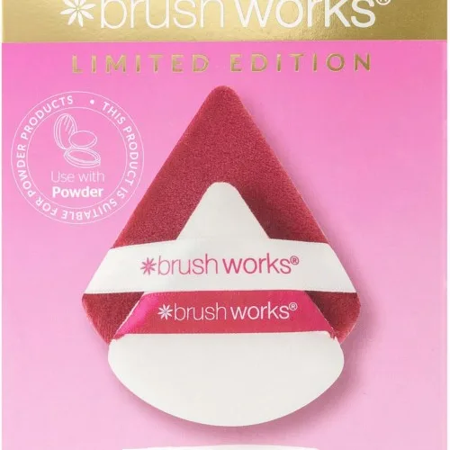 Brushworks Limited Edition Triangular Powder Puff Duo