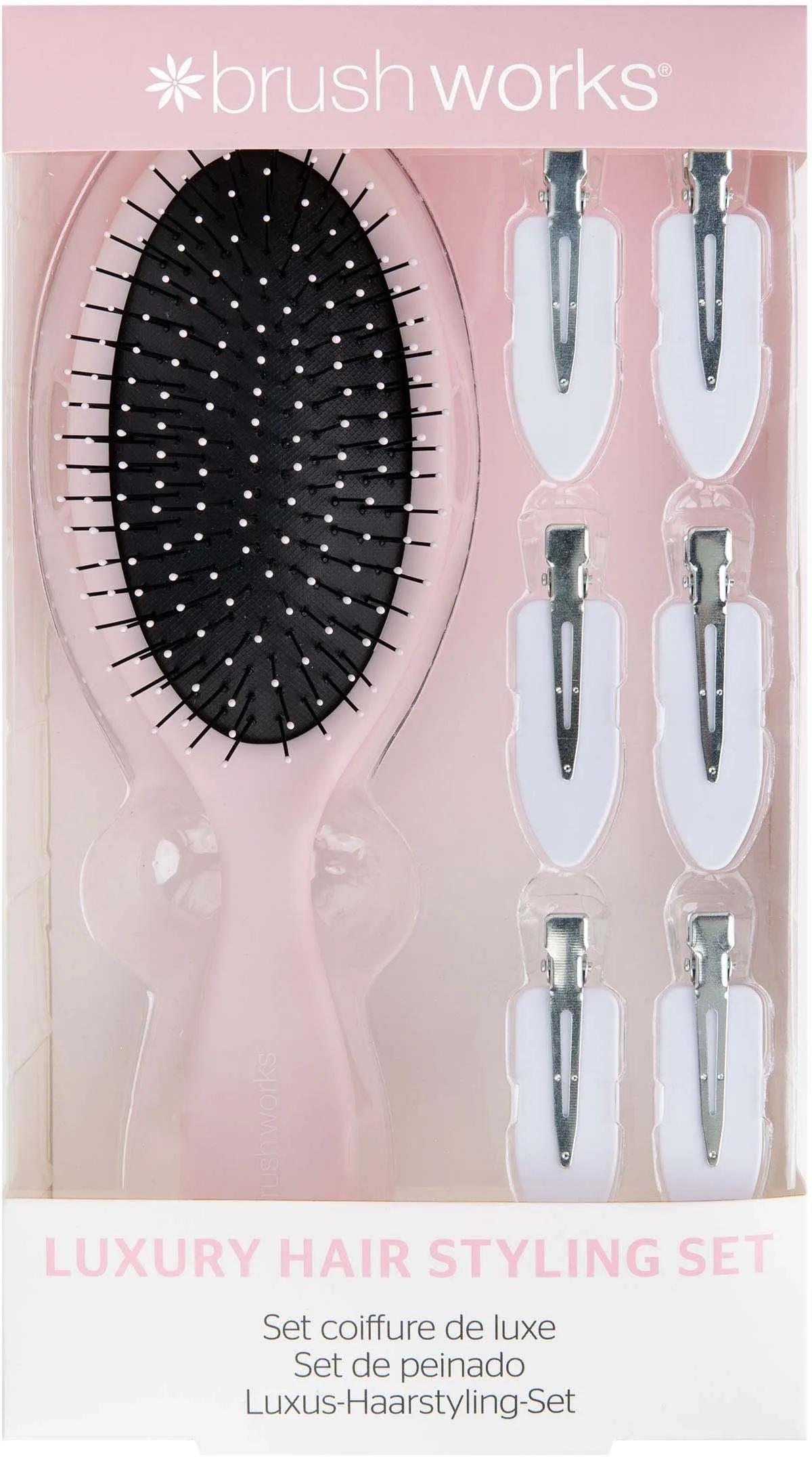 Brushworks Luxury Pink Hair Styling Set