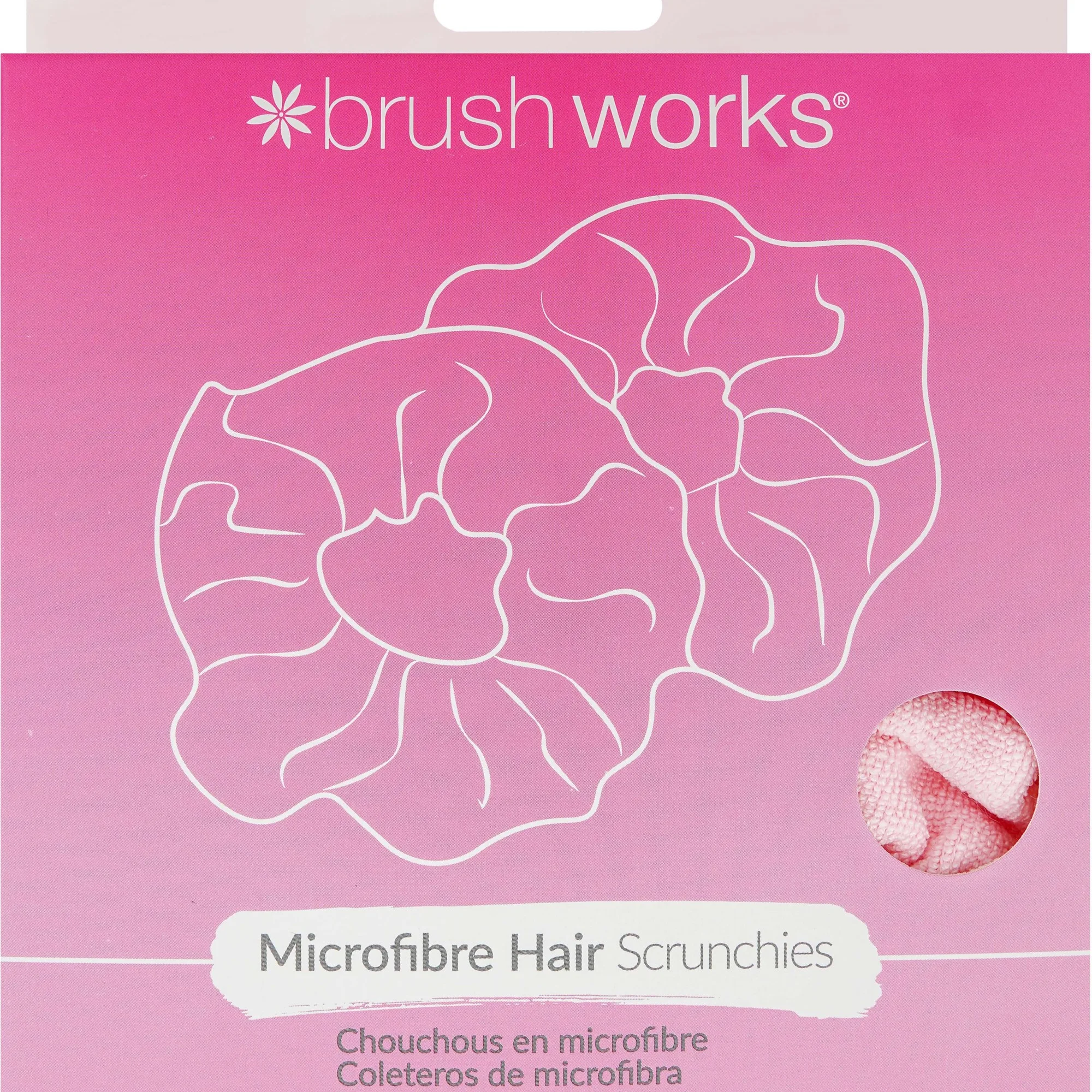 Brushworks Microfibre Hair Scrunchies (Pack of 2)