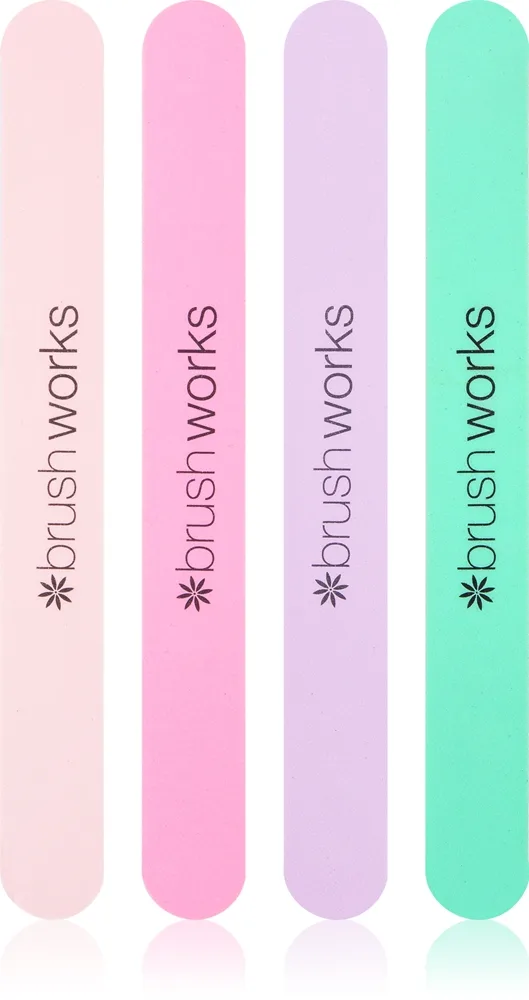 Brushworks Pastel Coloured Nail Files 4 pieces