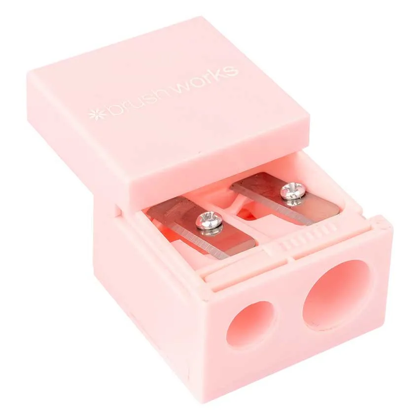 Brushworks Pencil Sharpener Dobbelt blyantspidser til dine makeup blyanter 1 stk.