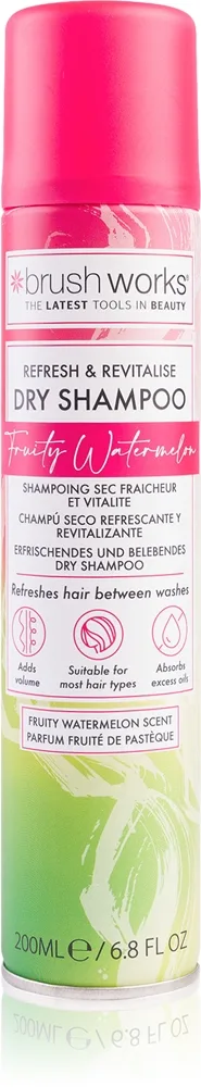 Brushworks Refresh & Revitalise Watermelon Dry Shampoo kuivashampoo 200 ml