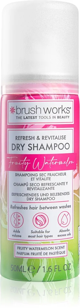 Brushworks Refresh & Revitalise Watermelon Dry Shampoo kuivashampoo 50 ml