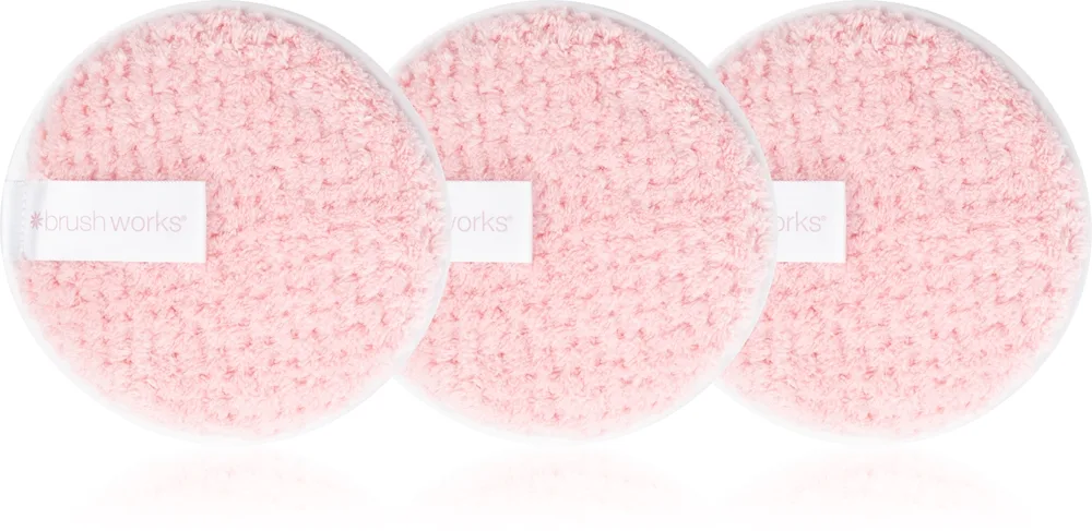 Brushworks Reusable Makeup Remover Pads vaskbare makeupfjerner-rondeller 3 stk.