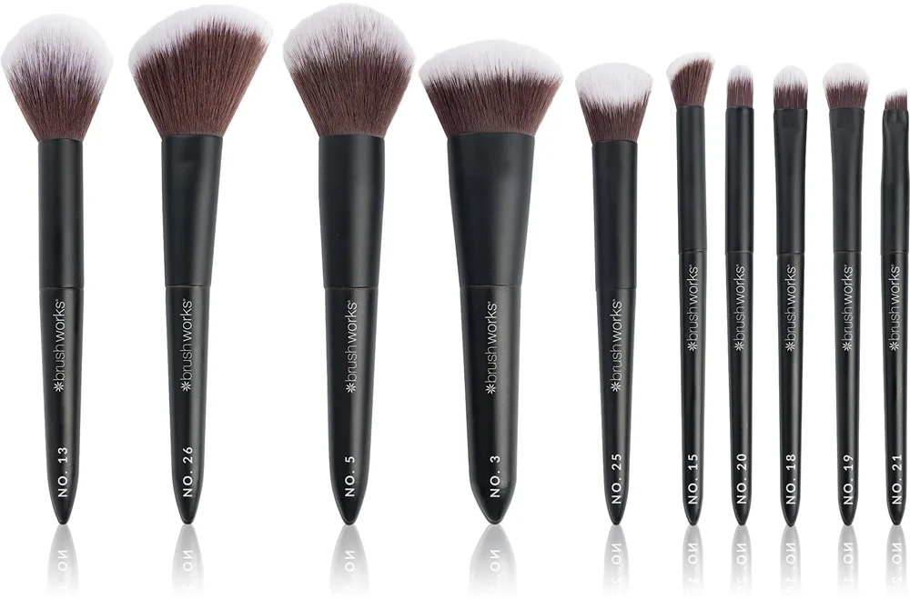 Brushworks Ultimate Mini Travel Brush Set sivellinsetti matkakäyttöinen