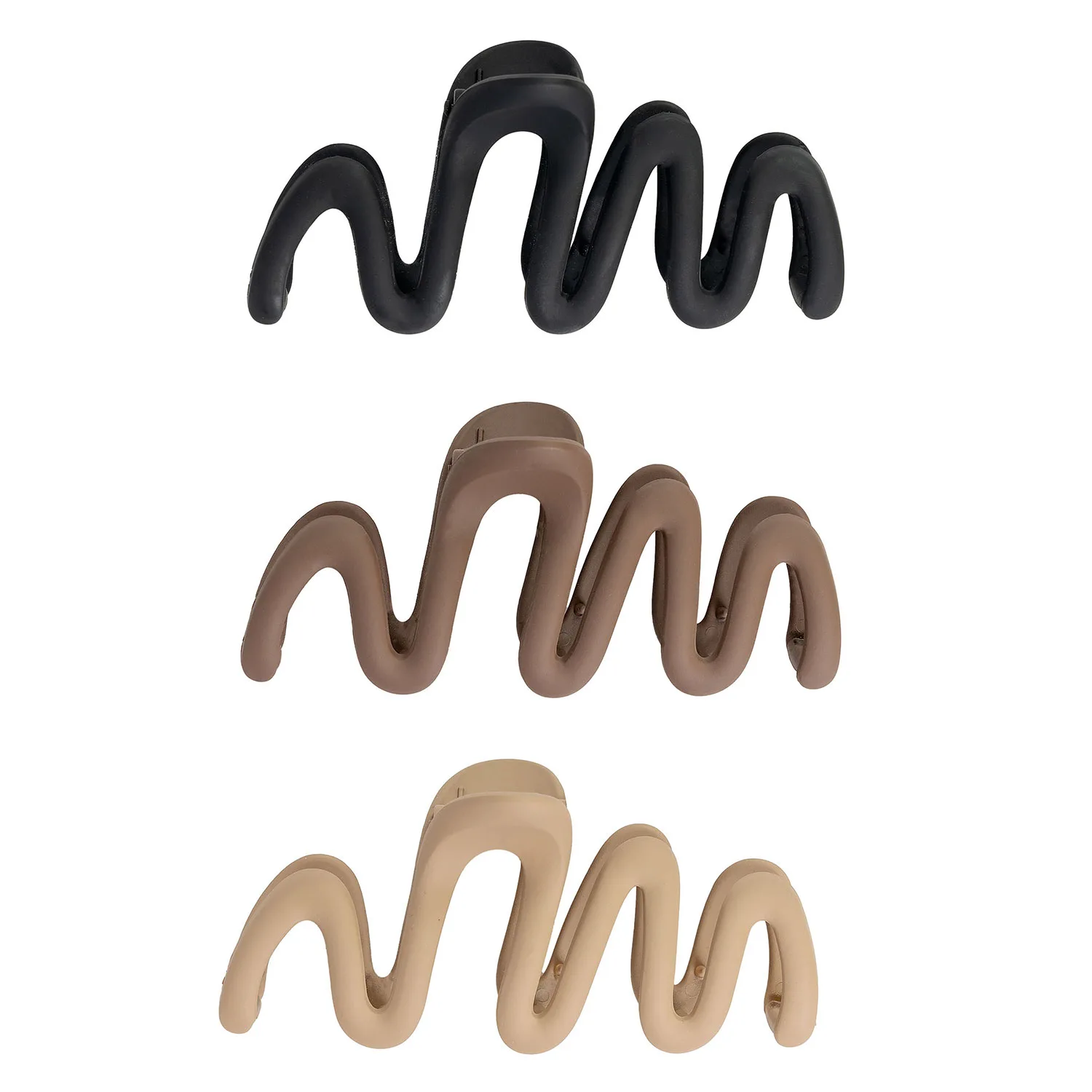 Brushworks Wave Claw Clips Hårklämmor 3 st.