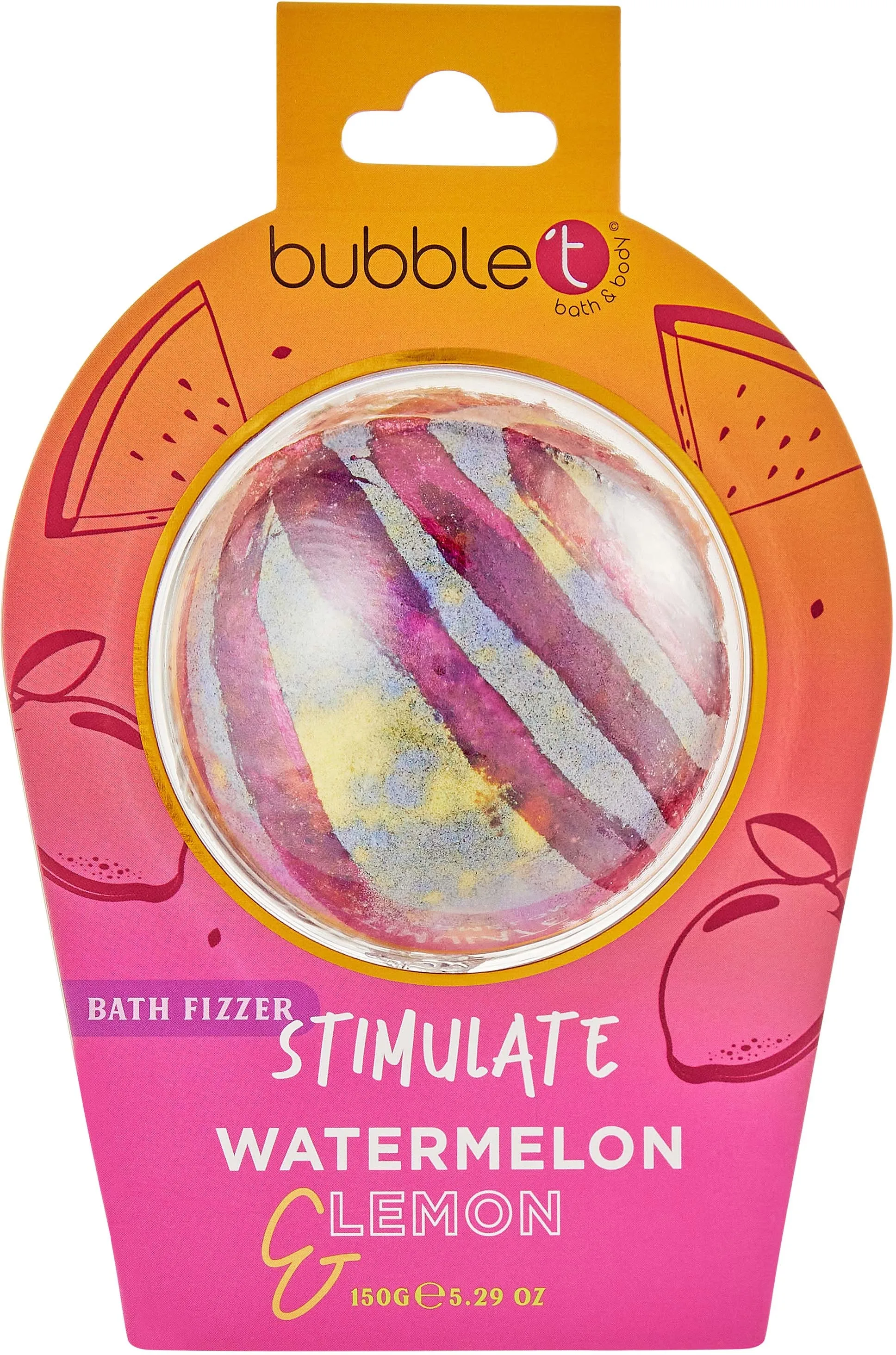 BubbleT Bath Fizzer Stimulate Watermelon & Lemon