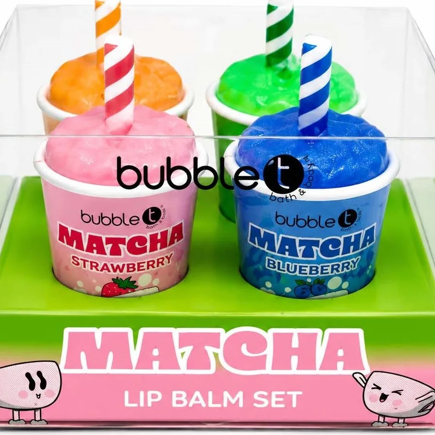 BubbleT Matcha Lip Balm Set