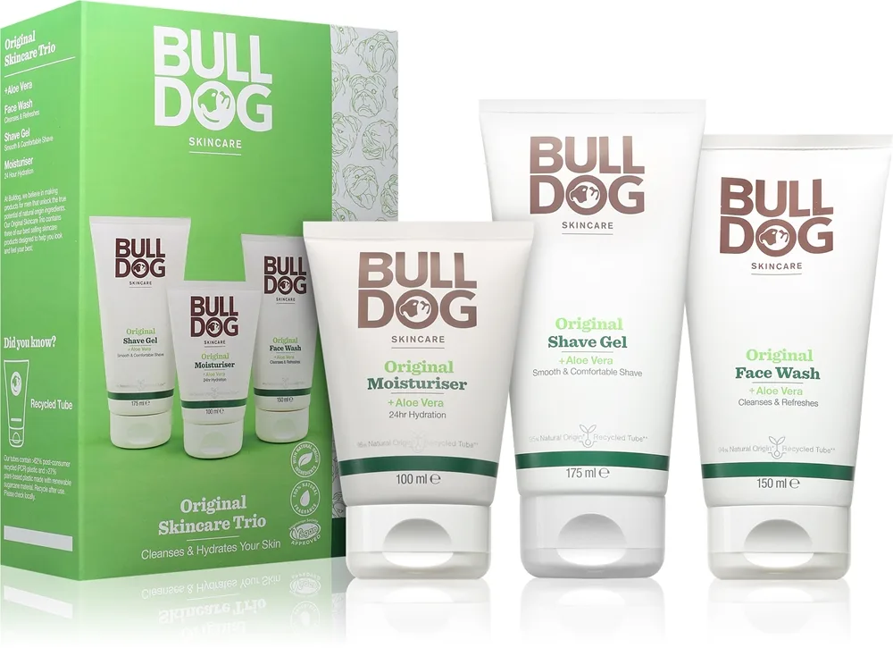 Bulldog Original Skincare Trio lahjasetti partaan