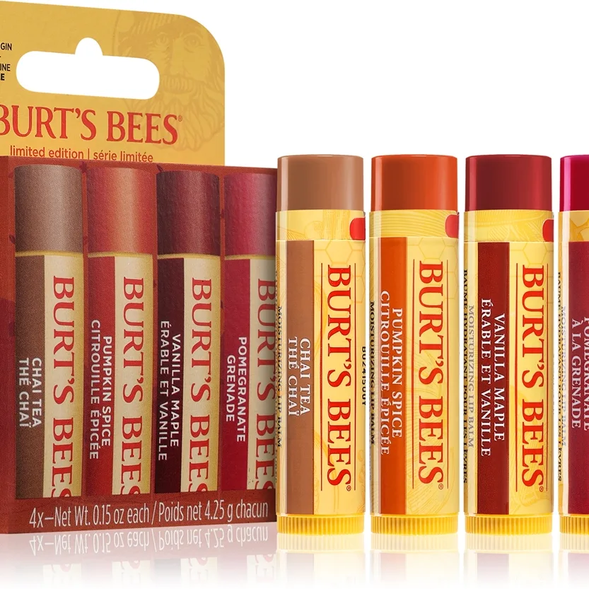 Burt’s Bees Fall Four Pack lahjasetti huuliin