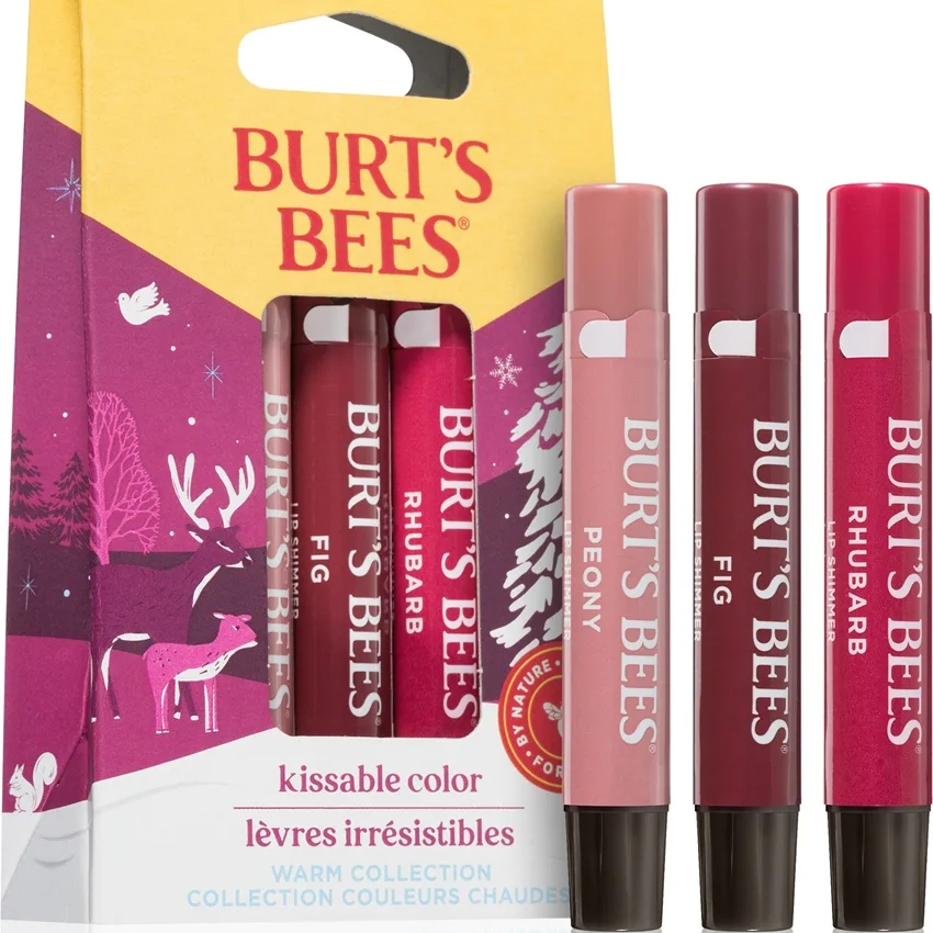 Burt’s Bees Festive Kissable Color huulikiiltosetti