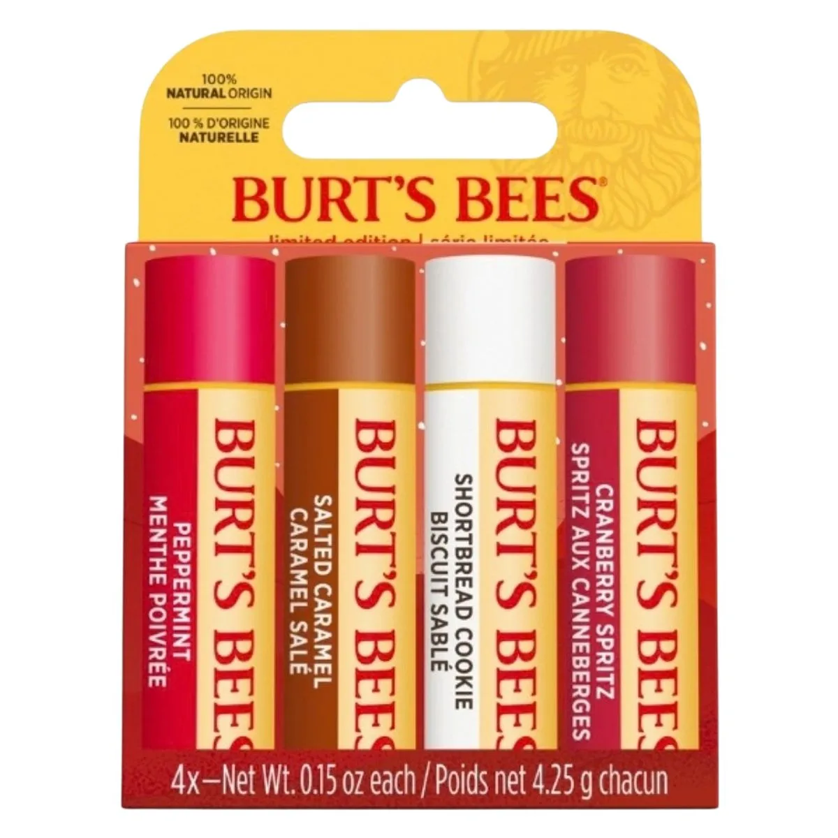 Burt's Bees Festive Fix Holiday Lip Balm 4 x 4,25 g