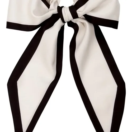 By Lyko Bow Cream Striped White