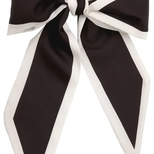 By Lyko Bow Midnight Striped Black