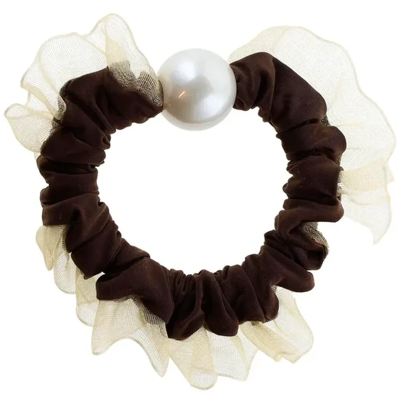 By Stær Ebba Hårelastik - Ruffle Chocolate Brown - Chocolate Brown