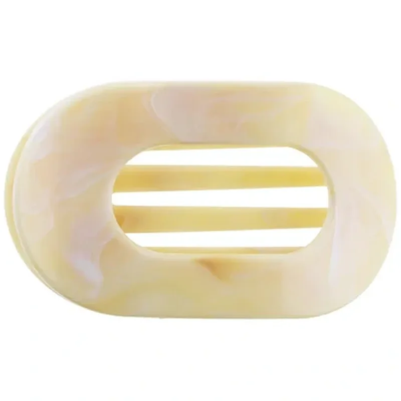 By Stær Eva Hairclip Medium - Marble Sand/White