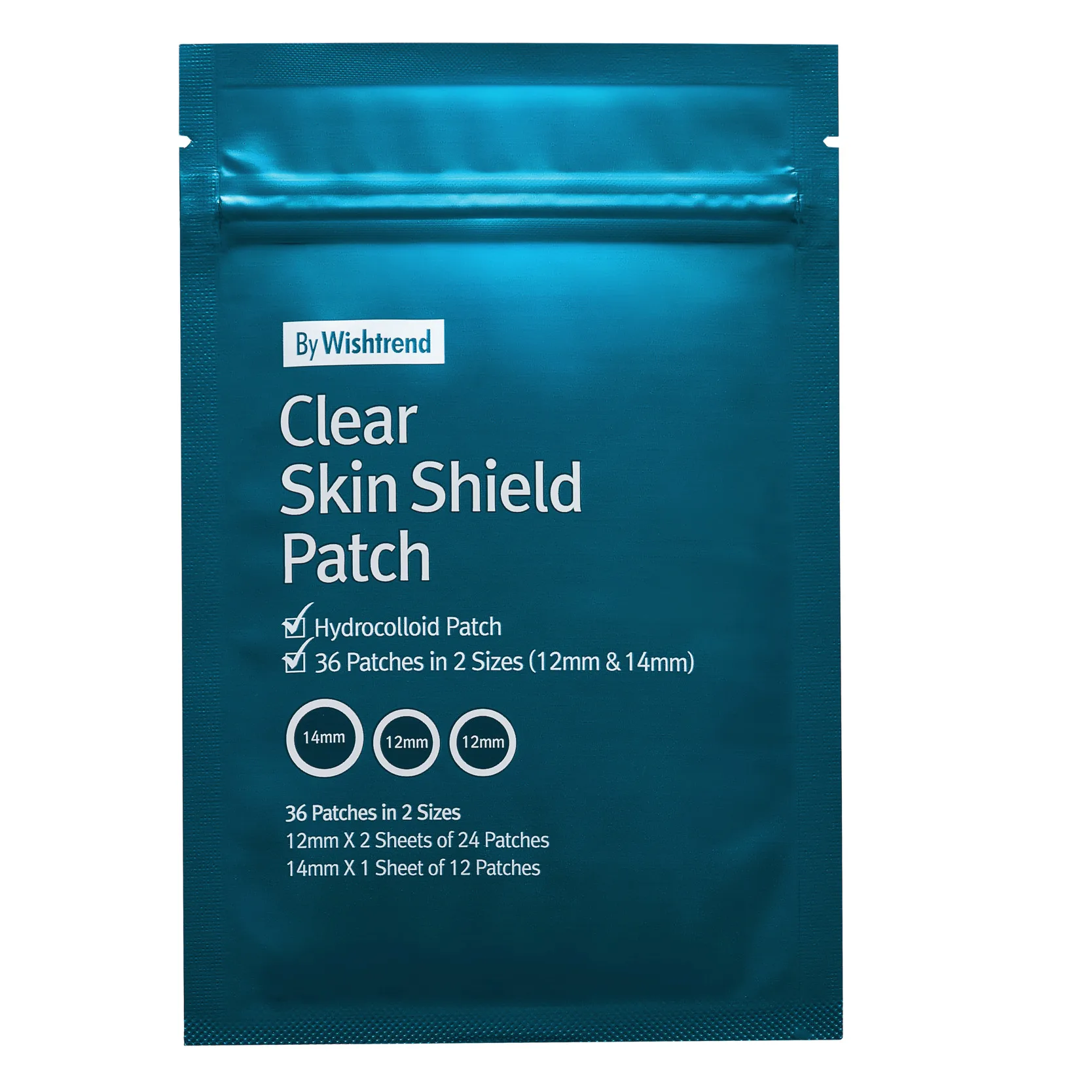 By Wishtrend Clear Skin Shield Patch - White - 36 st