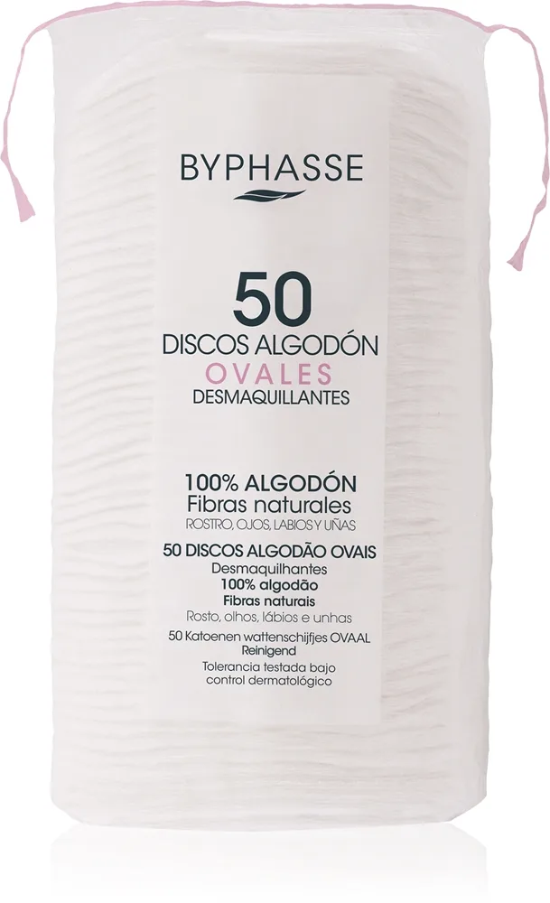 BYPHASSE Cotton Sminkborttagningsrondeller 50 st.