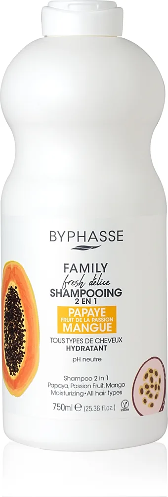 BYPHASSE Fresh Délice shampoo ja hoitoaine 2in1 750 ml