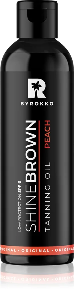 BYROKKO Shine Brown Peach Skyddande toningsförbättrande olja SPF 6 150 ml