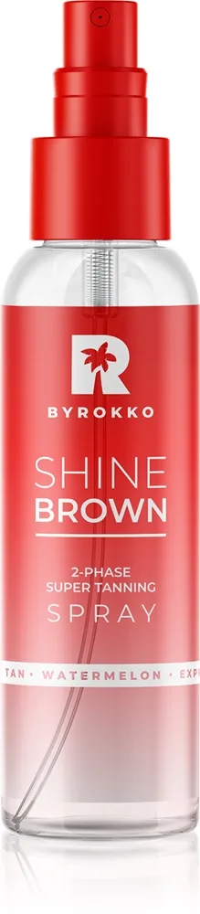 ByRokko Shine Brown Watermelon rusketusta nopeuttava ja pidentävä tuote suihkeena 104 ml